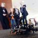 Trent Caldie, 6, of Pinckney navigates the Lawrence Technological University's Scorpion robot during Michigan Robotics Day at the Jack Roth Stadium Club at Michigan Stadium on Monday, April 15, 2013. Melanie Maxwell I AnnArbor.com